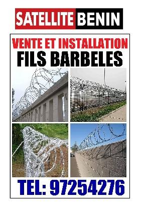 Vente et installation des  Clôtures Électriques et Fils anti intrusion barbelés