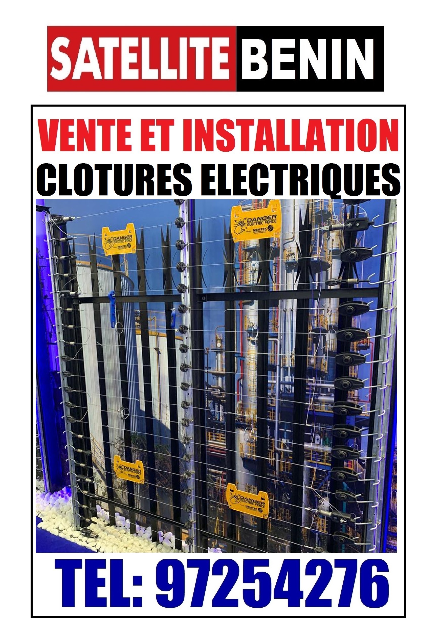 Vente et installation des Barbelées et Fils de clotures electrqiue de securité .