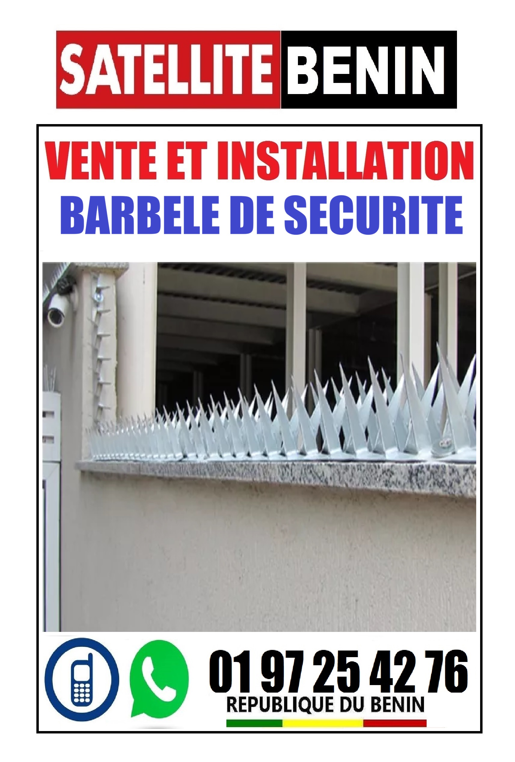 Vente et installation des Barbelées et Fils de clotures electrqiue de securité .