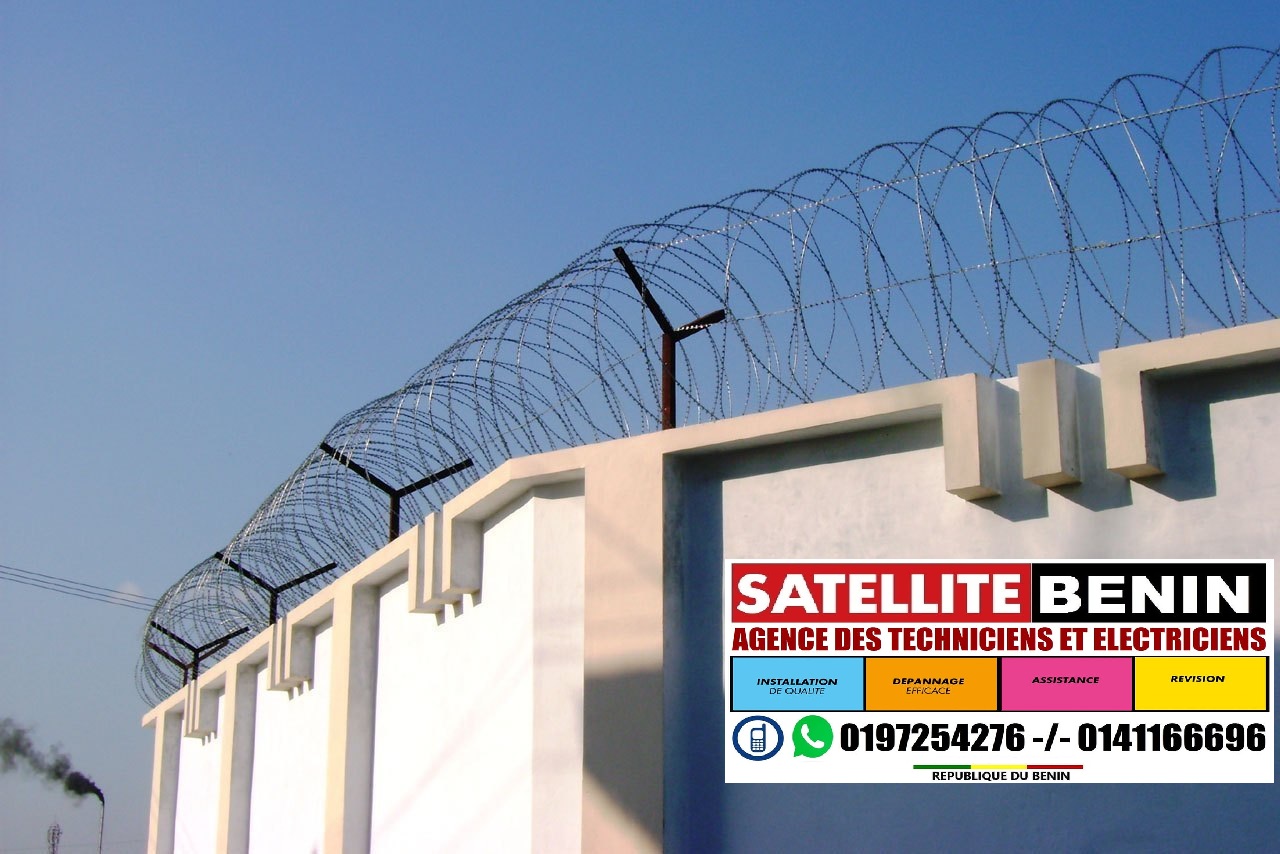 Vente et installation des Barbelées et Fils de clotures electrqiue de securité .