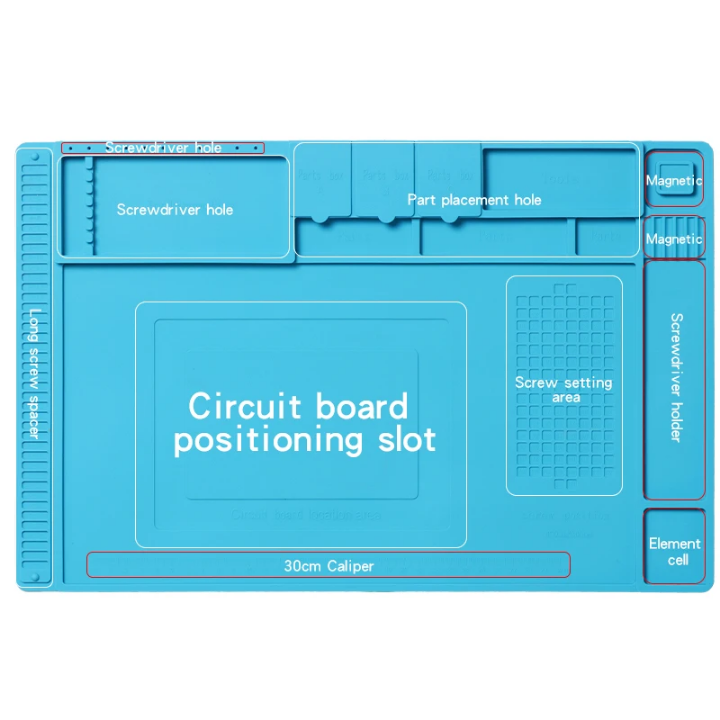TAPIS DE MAINTENANCE INFORMATIQUE EN SILICONE