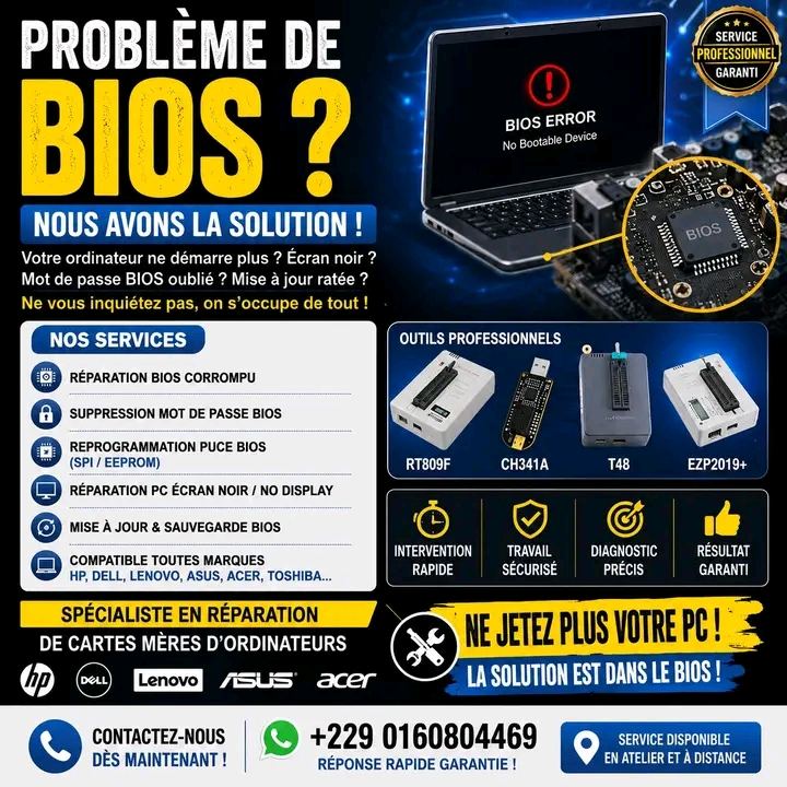 PROBLÈME DE BIOS SUR VOTRE ORDINATEUR