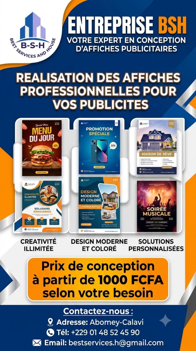 Réalisation des affiches publicitaires professionnelles