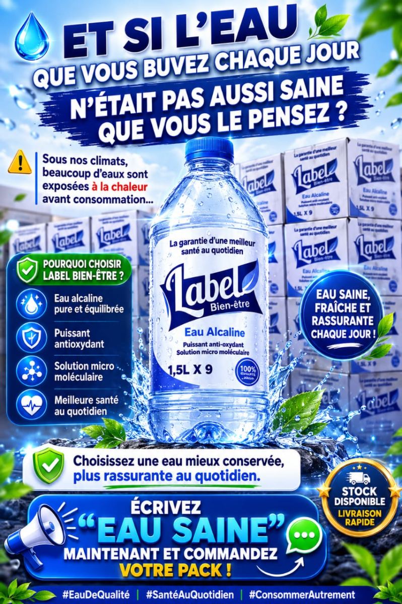 Label Eau Alcaline ph9