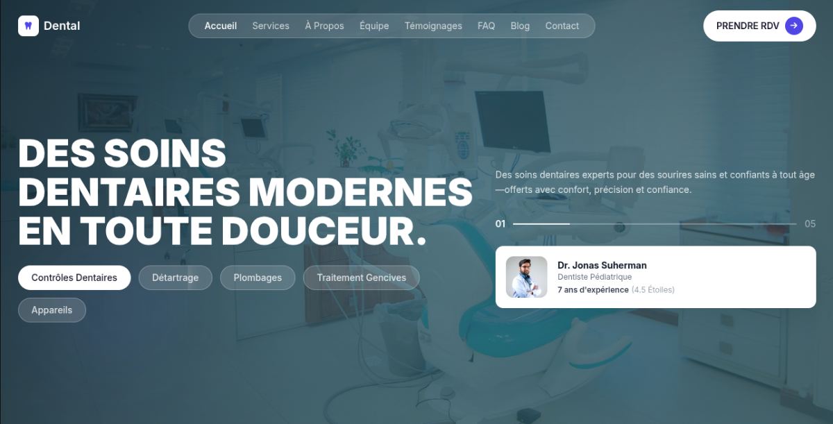 Développement d'une plateforme web de gestion pour cabinets dentaires