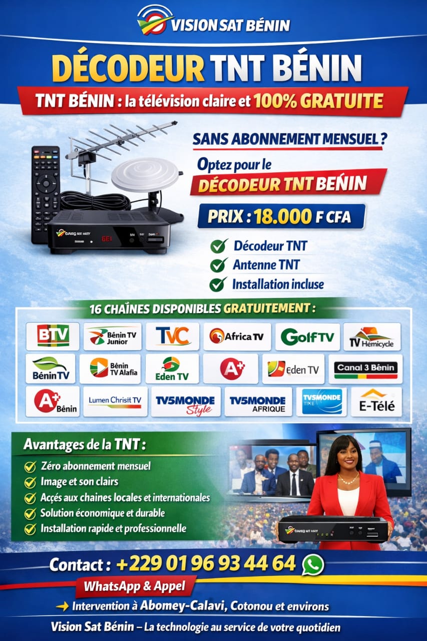 VISION SAT BENIN DÉCODEUR TNT BENIN