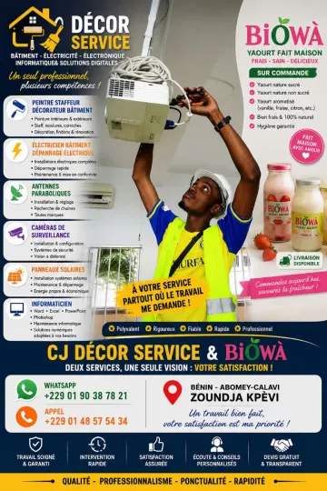 CJ DÉCOR SERVICE — Peinture et électricité bâtiment