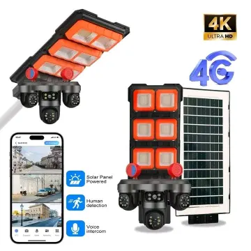 Caméra 3en1 (4G) + lampadaire solaire