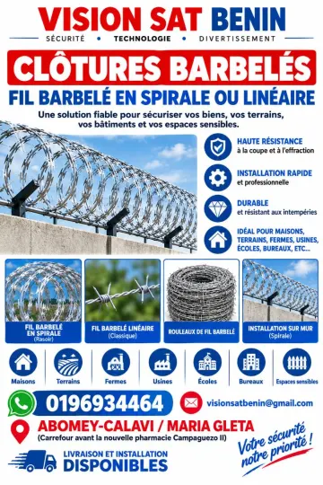Clôture barbelés
