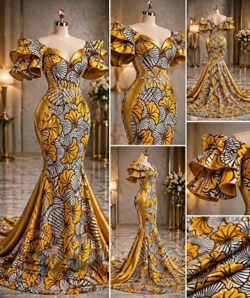 Magnifique Robe Africaine Sur Mesure  Élégance et Style