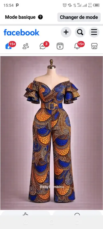 Robe Africaine Élégante pour Femme – Création Sur Mesure par Styliste