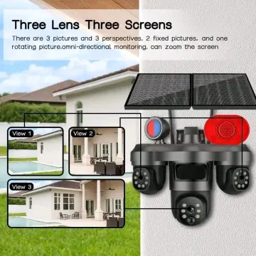 CAMÉRA SOLAIRE AVEC DEUX PANNEAUX